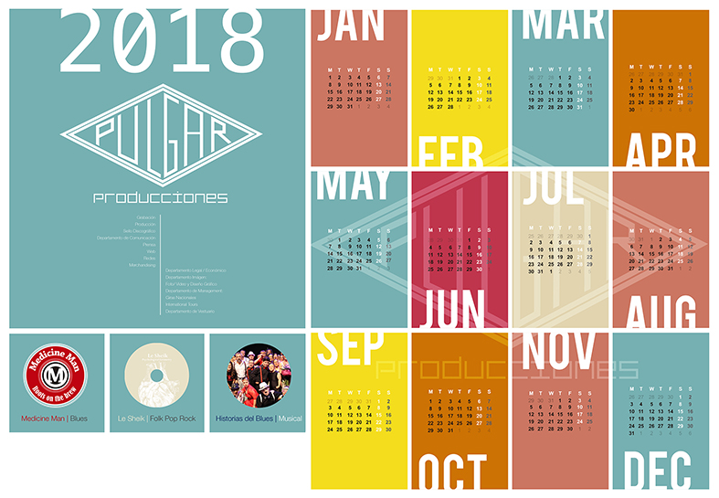 Calendario 2018 Pulgar Producciones